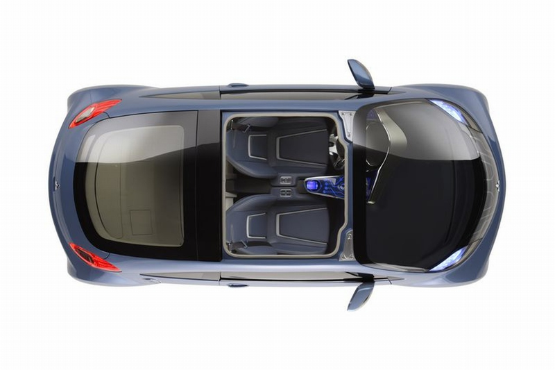 Illustration for article titled Mitsubishi iMiEV Sport Air Concept: Similar Body, Tron-Like Interior